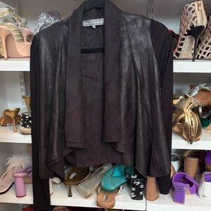 Lola & Sophie Black Drape Blazer